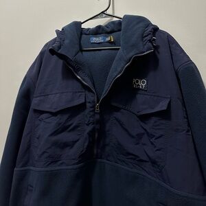 VINTAGE POLO BY RALPH LAUREN - Hybrid Half-Zip Hoodie